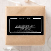 Minimalistisch elegant, eenvoudig zwart wit etiket (Insitu)