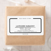 Minimalistisch elegant, eenvoudig zwart wit etiket (Insitu)