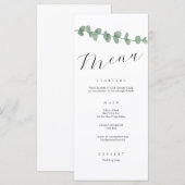 Minimalistisch Elegant Eenvoudige Kalligrafie Brui Menu (Voorkant / Achterkant)