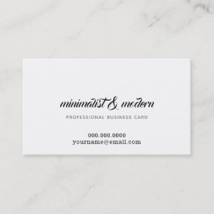 minimalistisch elegant en modern prof. wit visitekaartje
