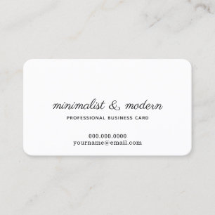 minimalistisch, elegant en modern wit professional visitekaartje