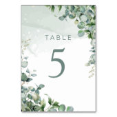 Minimalistisch Elegant Eucalyptus Sage Green Weddi Kaart (Achterkant)