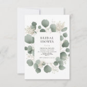 Minimalistisch Elegant Eucalyptus Vrijgezellenfees Kaart (Voorkant)