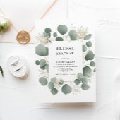 Minimalistisch Elegant Eucalyptus Vrijgezellenfees Kaart