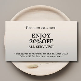 Minimalistisch Elegant Faux Silver Beauty Coupon