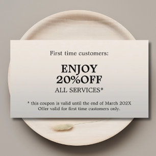 Minimalistisch Elegant Faux Silver Beauty Coupon