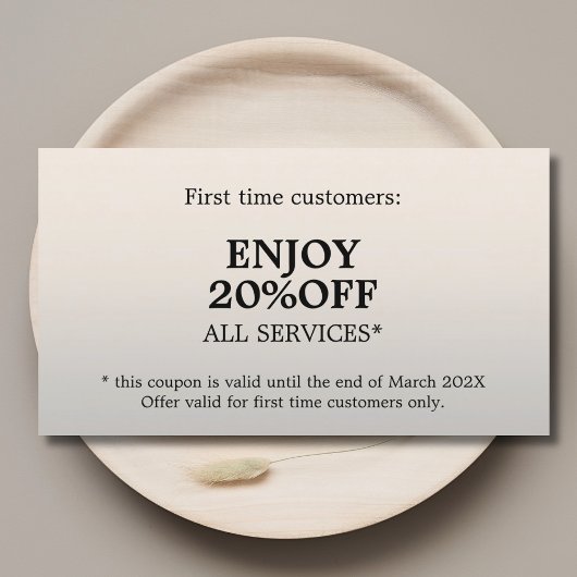 Minimalistisch Elegant Faux Silver Beauty Coupon