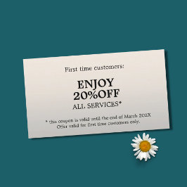 Minimalistisch Elegant Faux Silver Beauty Coupon