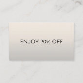 Minimalistisch elegant Faux Silver Coupon (Voorkant)
