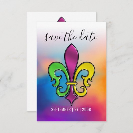 Minimalistisch elegant Fleur de Lis design Bedankkaart (Voorkant / Achterkant)