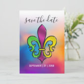 Minimalistisch Elegant Fleur De Lis Design Kaart (Staand voorkant)
