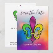 Minimalistisch Elegant Fleur De Lis Design Kaart (Voorkant / Achterkant)