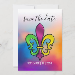 Minimalistisch elegant Fleur de Lis design Kaart