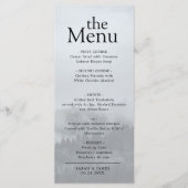 Minimalistisch Elegant Forest Woodland Dinner Menu (Voorkant)