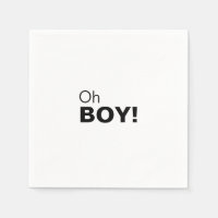 Minimalistisch Elegant Formal Oh Boy Baby shower