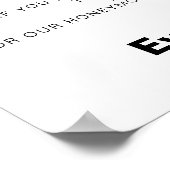 Minimalistisch Elegant Formal Wedding Honeymoon Fo Poster (Hoek)