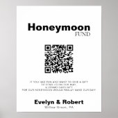 Minimalistisch Elegant Formal Wedding Honeymoon Fo Poster (Voorkant)