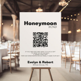 Minimalistisch Elegant Formal Wedding Honeymoon Fo Poster
