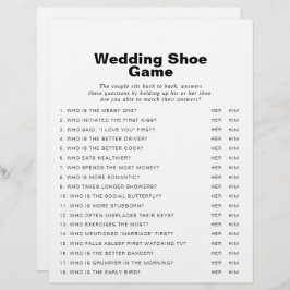 Minimalistisch Elegant Formal Wedding Shoe Game