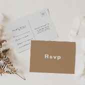 Minimalistisch elegant formeel bruin bruinbruin hu briefkaart