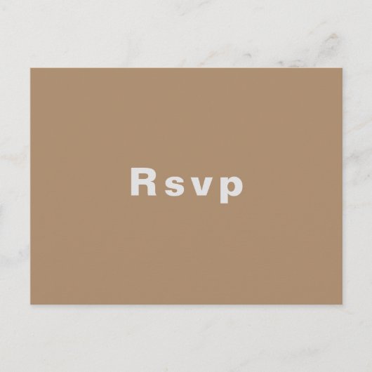 Minimalistisch elegant formeel bruin bruinbruin hu briefkaart (Voorkant)