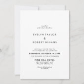 Minimalistisch elegant formeel front- en rughuweli kaart (Voorkant)