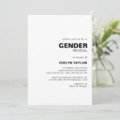 Minimalistisch elegant formeel geslacht onthullen kaart (Staand voorkant)