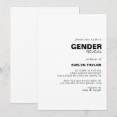 Minimalistisch elegant formeel geslacht onthullen kaart (Voorkant / Achterkant)