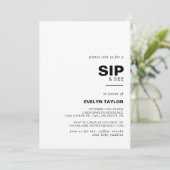 Minimalistisch elegant formeel Sip en zie Kaart (Staand voorkant)