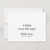 Minimalistisch Elegant Formele Kaart van de Aankon (Achterkant)