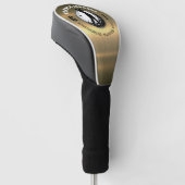 Minimalistisch Elegant Geborsteld Goud Golfontwerp Golfheadcover (Schuin)