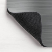 Minimalistisch elegant geborsteld metalen zilver g muismat (Hoek)