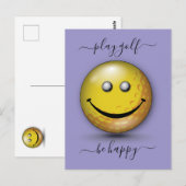 Minimalistisch Elegant Gelukkig Golfer Design Briefkaart (Voorkant / Achterkant)