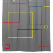 Minimalistisch elegant geometrisch grijs schoengor douchegordijn (Voorkant)