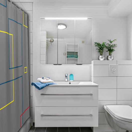 Minimalistisch elegant geometrisch grijs schoengor douchegordijn