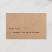 Minimalistisch Elegant Geprinte Kraft Paper 
 Visitekaartje (Achterkant)