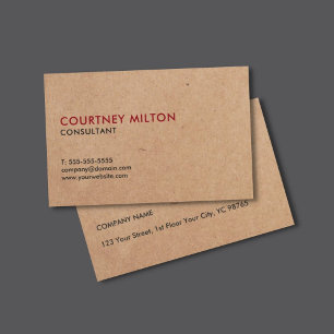 Minimalistisch Elegant Geprinte Kraft Paper
Visitekaartje