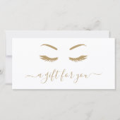 Minimalistisch Elegant Gold Lashes Cadeaucertifica (Voorkant)