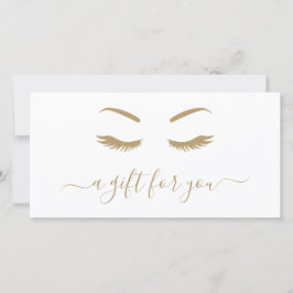 Minimalistisch Elegant Gold Lashes Cadeaucertifica