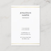 Minimalistisch elegant Gold-look Professional-ontw Visitekaartje (Achterkant)