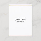 Minimalistisch elegant Gold-look Professional-ontw Visitekaartje (Voorkant)