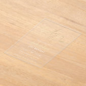 Minimalistisch Elegant Gold Script 21e verjaardag Acryl Uitnodigingen (Laagn)