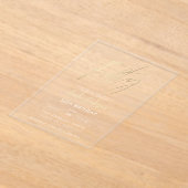 Minimalistisch Elegant Gold Script 50e verjaardag Acryl Uitnodigingen (Laagn)