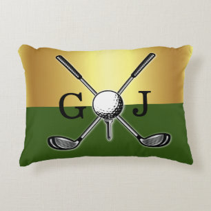 Minimalistisch Elegant Golf Monogram Accent Kussen