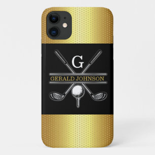 Minimalistisch Elegant Golf Monogram Case-Mate iPhone Case