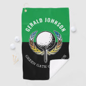 Minimalistisch Elegant Golf Monogram Golfhanddoek (Insitu)