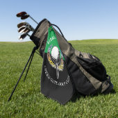 Minimalistisch Elegant Golf Monogram Golfhanddoek (Groen)