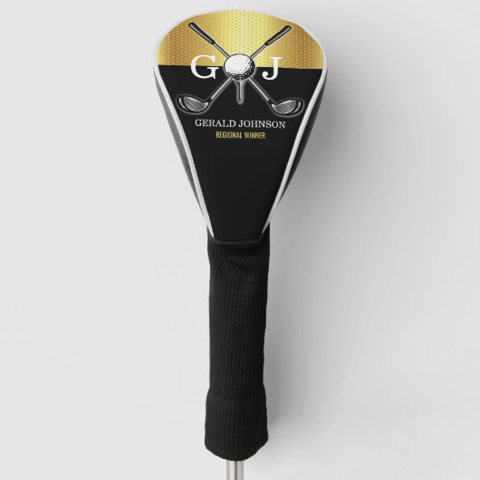 Minimalistisch Elegant Golf Monogram Golfheadcover (Voorkant)