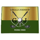 Minimalistisch Elegant Golf Monogram Groot Cadeauzakje (Voorkant)