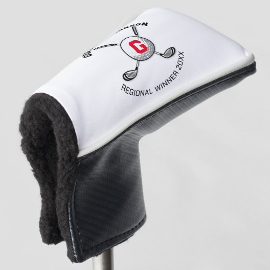 Minimalistisch Elegant Golf Monogram Ontwerp Golfheadcover (3/4 voorkant)